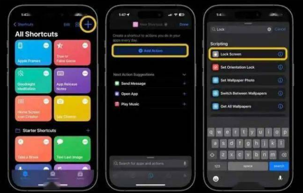 海晏苹果14锁屏维修店分享iPhone14升级iOS16.4后如何创建锁屏快捷方式 