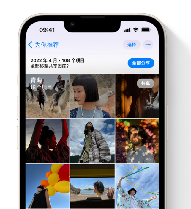 海晏苹果维修网点分享在 iPhone 上使用共享图库 